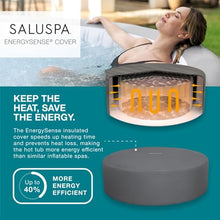 Bestway SaluSpa Santorini HydroJet Inflatable Hot Tub with EnergySense Cover and 8 Pack of SaluSpa Non Slip Pool and Spa Seats