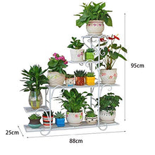 MIIKHI Metal Plant Stands Plant Stands Plant Holder for Flower Stands for Bronze Multi Plant Ladder Shelf Filling Bonsai Large Flowerpot Stand Indoor Outdoor Display,Brown