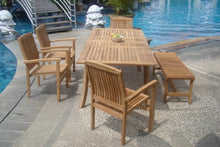 WholesaleTeak 7 Pc Luxurious Grade-A Teak Dining Set Brown