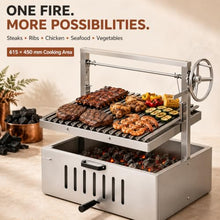 Argentine Parrilla Charcoal Grill with 24.2 x 17.7 in Grate