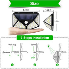 HYUWANGYU Solar Light Outdoor Solar Lamp with Motion Solar LED Light Waterproof Sunlight Powered for Garden Decoration (Size : 2 Piece 102 LEDs) (4 Piece 102 LEDs)
