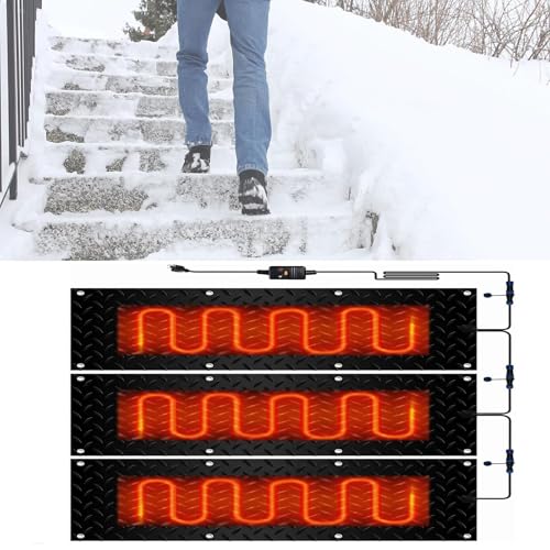 ZGHQHCDRH Snow Melting Walkway Mat - Non-Slip Waterproof for Winter Snow Removal - for Outdoor Entrances, Stairs, and Walkways(40x160cmx3Pcs)