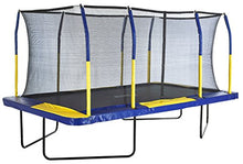 Outdoor Heights Rectangle Trampoline with Safety Enclosure 9' X 15' Blue/Yellow