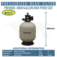 EasyPro Pond Products PBF6000 Pressurized Bead Filter for Ponds & Fish Systems 6000 Gallon Max
