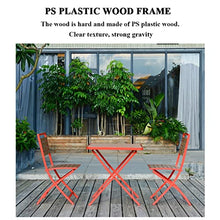 JIQHOHX Folding Patio Bistro Table, Indoor/Outdoor Square Table Modern Bistro Square Bar Table Small Space for Kitchen, Living Room, Party Room