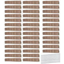 Beuta Landscape Edging | Garden Edging Border | Polyrock Blocks for Lawn Edging, Flower Beds & Yard Edging– 40 Pack | Each Section Has 6 Blocks 48" L x 4" W x 6.5" H | 80 Spikes | Cobblestone