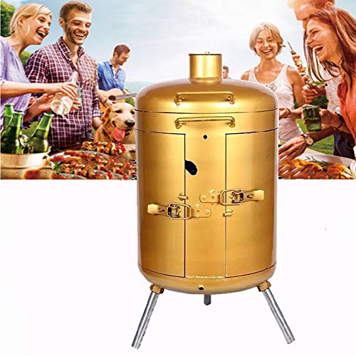 piudoiliy Vertical Charcoal Grill Barbecue,Portable BBQ Grill,with Lid & Grid,Outdoor Barbecues Grills & Smokers, for Camping Picnic