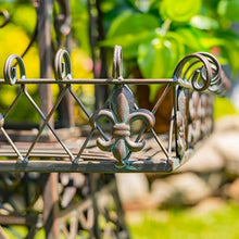 Zaer Ltd. Fancy Eiffel Tower-Inspired Two-Tiered Metal Plant Stand (Copper Brown, 9 Feet Tall)