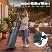 Tangkula Propane Patio Heater with Wheels, Easy Ignition, 34,000 BTU