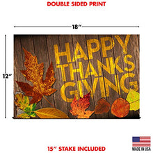Yard Sign Happy Thanksgiving Turkey Day Lawn Decoration with Heavy Duty Stake 18" x 12