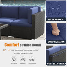KHOLH 12-Piece Outdoor Patio Furniture Set with Fire Pit Table, Navy