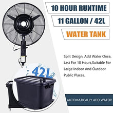 JDXQBLD Adjustable Height Misting Fan Outdoor Patio, 3 Wind Modes Outdoor Fan Misters for Cooling, Industrial Standing Fan with Mist, Black，81cm/31.9in
