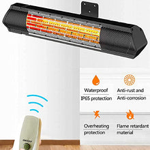 Patio Heater 3 Remote Control Power Settings Wall Mounted Infrared Electric Heater Space Warmer for Outdoor/Indoor Use Retail Stores Outdoor Restaurants Terrace Balconies 110V ()