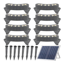 NRPEAK Solar Spot Lights Outdoor, LED Low Voltage Landscape Tree Ring Lights, Park Lawn Lights, IP65 Weatherproof(Warm White Light,Pack of 8)