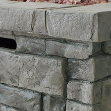 Merax 30" Outdoor Square MgO Propane Fire Pit - 40,000 BTU, Grey