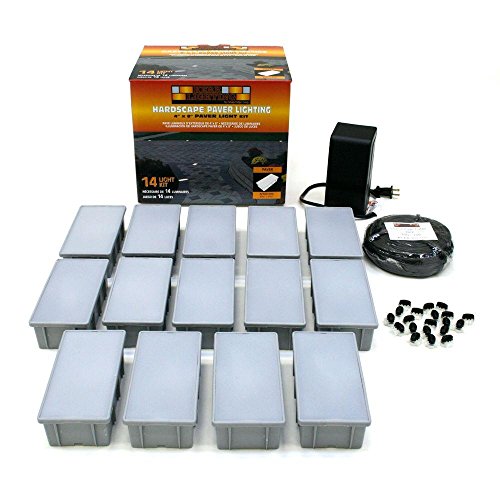 Paver Lights 14 Pack (Gray) (2 1/2"H x 3 3/4"W x 7 3/4"L)