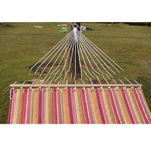 Portable Hammock,Canvas Hammock,Outdoor Hammock Color Striped Cotton Canvas Hammock Single Outdoor Leisure Swing Hammock