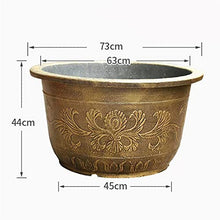Flower Pot Decorative Resin Garden Planter, Flower Pots with Drainage, Planters Gardening Flower Pot Home Office Garden Plant Container Decoration House Plants, Succulents, Flowers (Size : 73cm)