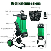 Heavy Duty 4500 RPM Garden Waste Chipper for Backyard Composting 2400W