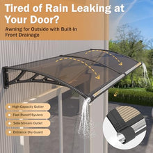 Outsunhom Awnings for Outside,60" x 120" One-Piece Door Awning Exterior
