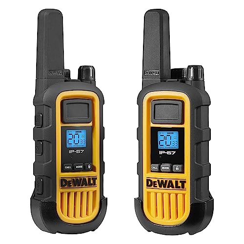 DEWALT DXFRS800 2 Watt Heavy Duty Waterproof Walkie Talkies with Gang Charger (6 Pack)