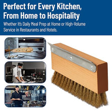 Carlisle Sparta Pizza Oven Brush with Scraper, Brass Wire Bristles, Stainless Steel Scraper, Brown, 8.5" x 4.25" x 1.5" (Pack of 12)