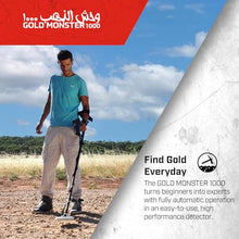 MINELAB Gold Detector Bundle for Adults with Gold Monster 1000 Metal Detector, 5" Waterproof Search Coil and PRO-FIND 40 Pinpointer