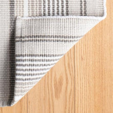 Dash & Albert Handwoven Indoor/Outdoor Rug 6x9 Feet Gradation Ticking Grey