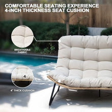 Crestlive Products Outdoor Loveseat, Patio Conversation Set (2PCS Beige)