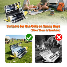Portable Solar Oven for Outdoor Stove Cooking, 4.5L Cooker with Thermometer, Foldable Stainless Steel Camping System for Hiking Backpacking