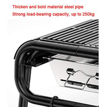 Barbecue Desk Portable Travel Folding Tall Barbecue BBQ Charcoal Grill with Independent Charcoal Tank and Seasoning Basket for Camping Picnic Outdoor，black - 28.7 X 14.6'' X 32.3" Tabletop Barbecue"
