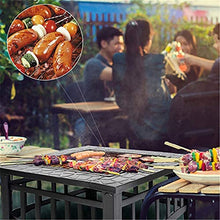 Garden Fire Pit Grill Bowl Grill Barbecue Rack with Grill Shelf, for Barbecue, Heater, Ice Pit, Metal Brazier Camping Bowl for Garden Patio Outdoor, Protective Cover,Square (Square)