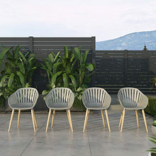 Amazonia Bruges 7-Piece Outdoor Rectangular Dining Table Set | Teak Finish | Ideal for Patio and Indoors