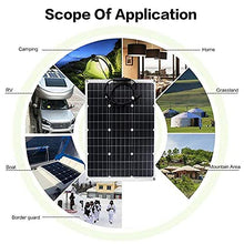 150W/300W Solar Panel 18V Semi-Flexible Monocrystalline Solar Cell DIY Cable Waterproof Outdoor Car RV Rechargeable Power System (150w) (150w)