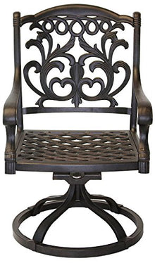 Patio Land Mandalay 9pc Outdoor Patio Dining Set Dark Bronze Sesame