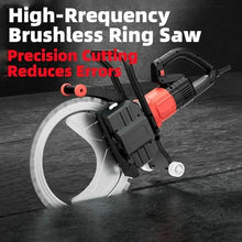 Electric Concrete Saw with Saw Blades, 8900W Toroidal Electric Concrete Cutting Saws, Wet Water Supply, Cutting Depth, Ring Saws Cutter for Slotting Brick