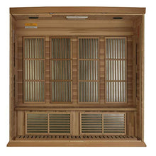 Maxxus Saunas 4 Person Low EMF FAR Infrared Carbon Canadian Red Cedar Sauna Multicolor