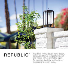 Hinkley Republic Medium 12V Outdoor Pier Mount Lantern, Oil Rubbed Bronze