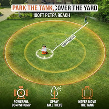 PetraTools Battery Powered Backpack Sprayer w/Cart & 100ft Commercial Hose