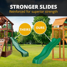 Gorilla Playsets Ozark II Wood Swing Set with Green Vinyl Canopy