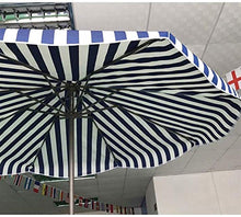 MidiLi Outdoor Garden Parasols Parasol 9Ft / 2.7M Fashion Stripes Garden Table Umbrella With Crank Handle For Outdoors, For Patio/Beach/Pool Umbrellas, Uv50+,Without Parasol Base