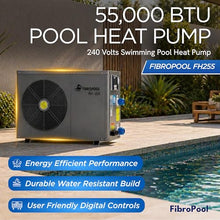 FibroPool Pool Heat Pump - 55,000 BTU Electric - FH255 - Titanium
