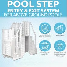 Poolzilla Premium Pool Step Ladder Set for Above Ground Pools White