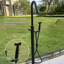 XYIANG Stainless Steel Water Column with Faucet and Spray Gun for Efficient Garden and Backyard Irrigation (Black 120Cm/47.2In)