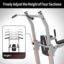 leikefitness Multifunction Power Tower Exercise Equipment Silver--With Bench