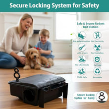 50 Packs Bait Station Trap with Key Heavy-Duty Outdoor Bait Box for Pets &