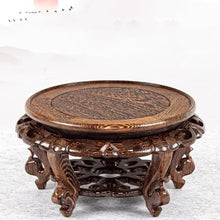 QUANGJN Pcs Plants Saucers Mahogany Flower Table Flower Stand Base Flower Pot Vase Buddha Statue Crafts Ornament Base Solid Wood Tray Plant Pot Saucers,