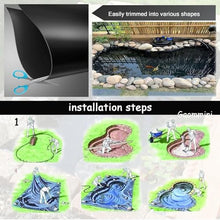 Gaommini HDPE Pond Underlay 4x5m 5x6m 6x7m 7x8m 8x10m 10x12m Garden Fish Pond Liners Sealing Film Pond Membrane for Outdoor Ponds Fountain Waterfall, Fish Pond Film(32.8x39.3ft)