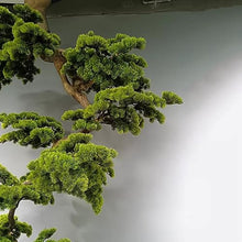 YXIANG56Q Fake Plants Simulated Inverted Artificial Pine Green Plant Landscape Indoor Courtyard Window Pine Tree Top of Wall Decoration Bonsai Tree(150x120cm)