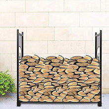 GFAZXDS Outdoor Firewood Rack 4ft,Large Heavy Duty Rustic Elk Log Wood Holder,Metal Kindling Logs Storage Stand for Fireplace Patio Deck Garden,Tall 50inch